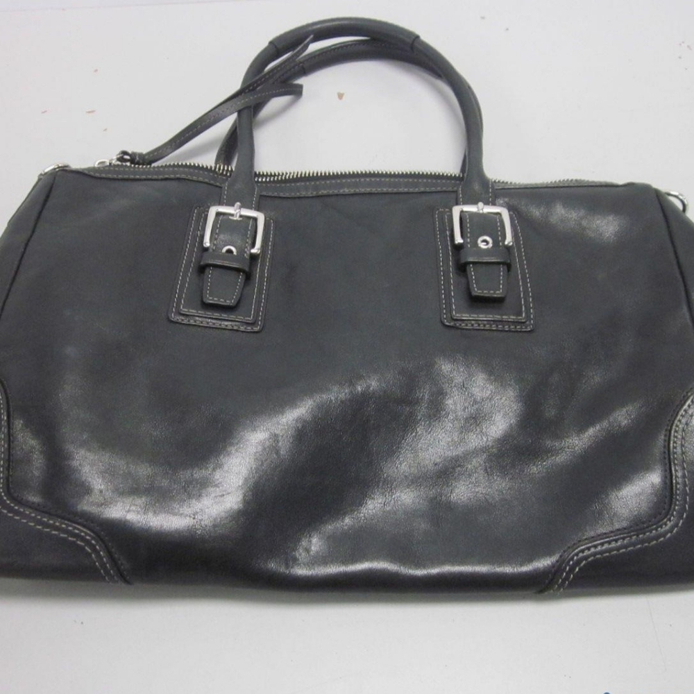Coach Black Handbag With Pink Interior tote bag w/COA.